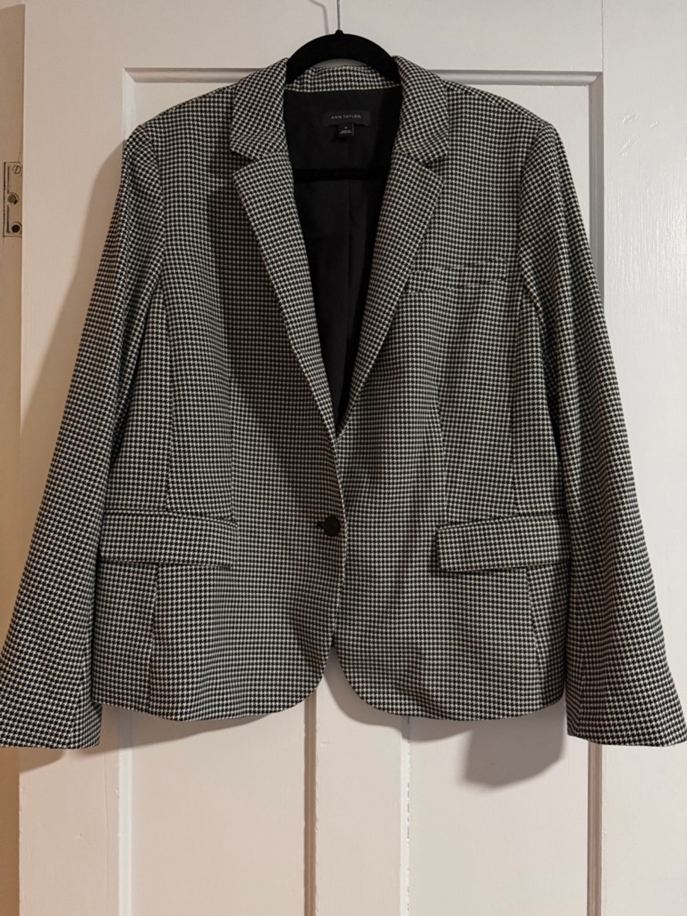Ann Taylor Houndstooth Blazer - Size 18 - Picture 3 of 9